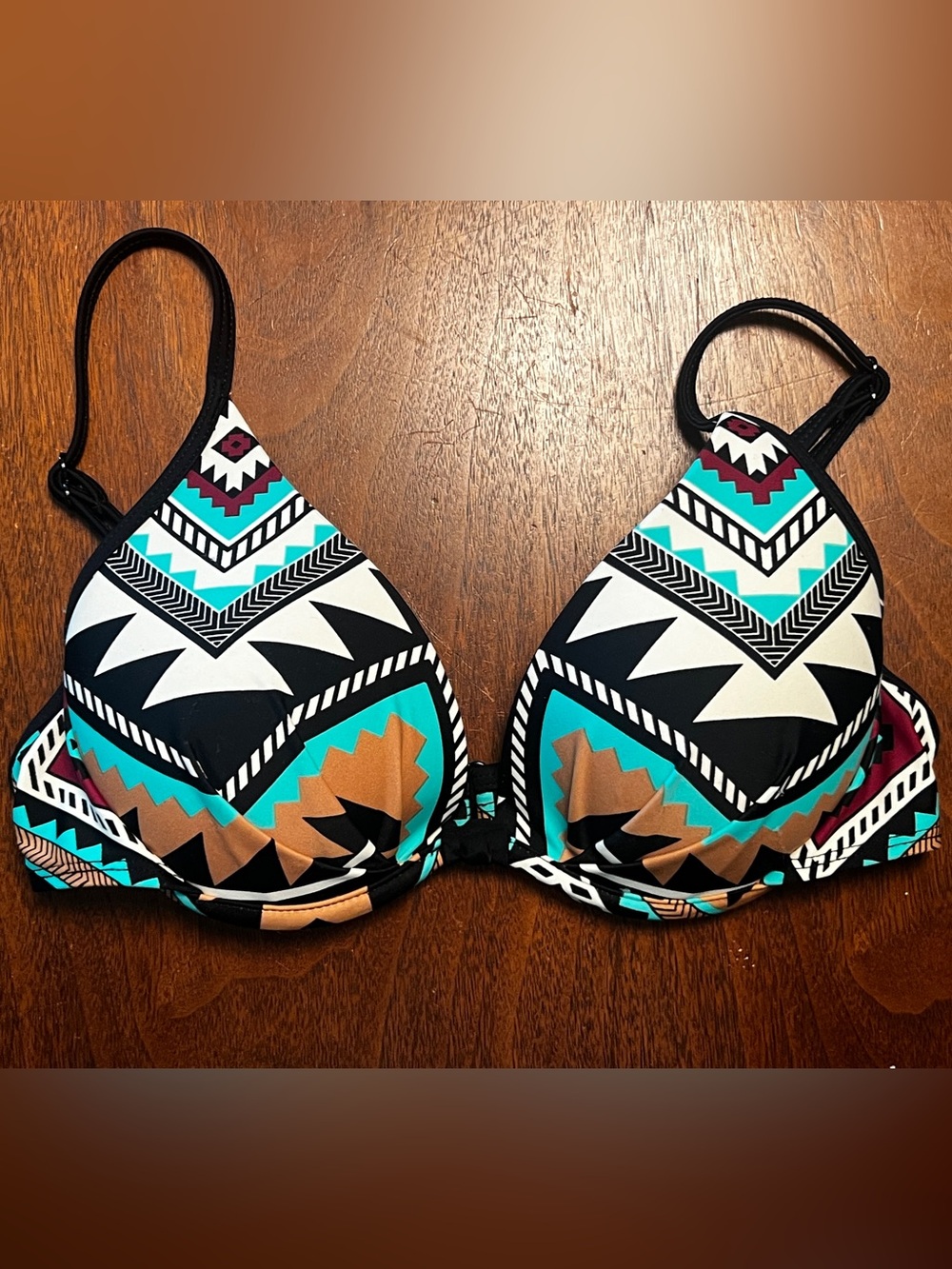 Body Glove Aztec Print Padded Push Up Bikini Top